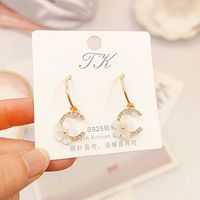 1 Pair Fashion Flower Butterfly Bow Knot Alloy Inlay Artificial Pearls Rhinestones Shell Women's Earrings sku image 30
