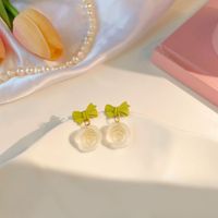 1 Pair Simple Style Fruit Flower Alloy Plating Inlay Rhinestones Women's Ear Studs main image 3