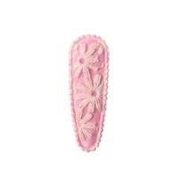 Girl'S Cute Sweet Flower Synthetic Yarn Knit Iron Embroidery Hair Clip main image 2