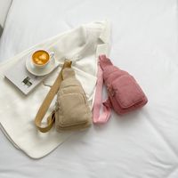 Women's Basic Solid Color Plush Waist Bags main image 1