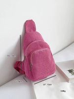 Women's Basic Solid Color Plush Waist Bags sku image 9