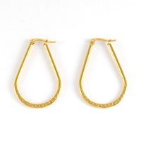 1 Pair Fashion Solid Color Plating Stainless Steel Earrings sku image 1