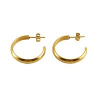 1 Pair Simple Style U Shape Plating Stainless Steel Earrings sku image 1