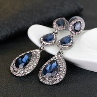 1 Pair Fashion Water Droplets Alloy Inlay Rhinestones Women's Drop Earrings main image 1