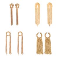 1 Pair Elegant Tassel Plastic Copper Women's Drop Earrings main image 6