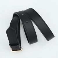 Fashion Solid Color Pu Leather Alloy Women's Leather Belts main image 5