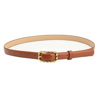 Casual Solid Color Pu Leather Alloy Women's Leather Belts main image 4