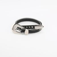 Fashion Geometric Star Pu Leather Metal Diamond Women's Leather Belts 1 Piece sku image 1