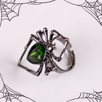 1 Piece Punk Insect Alloy Inlay Zircon Unisex Open Ring sku image 1