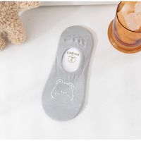 Women's Simple Style Bear Cotton Printing Ankle Socks A Pair sku image 4