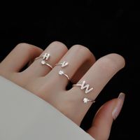 1 Piece Fashion Letter Copper Plating Open Ring main image 5