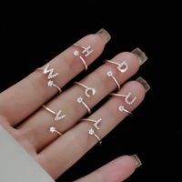 1 Piece Fashion Letter Copper Plating Open Ring main image 3