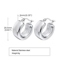 Einfacher Stil Einfarbig Rostfreier Stahl Überzug Ohrringe 1 Paar sku image 1