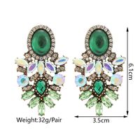 1 Pair Retro Geometric Rhinestone Plating Women's Drop Earrings main image 5
