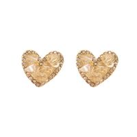 1 Pair Fashion Heart Shape Artificial Crystal Inlay Women's Ear Studs main image 4