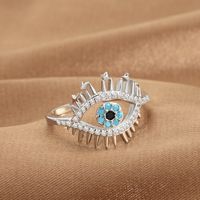 1 Piece Lady Devil's Eye Copper Plating Artificial Gemstones Open Ring sku image 21