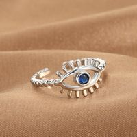 Retro Streetwear Devil's Eye Copper Zircon Open Ring In Bulk main image 4