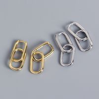 1 Pair Fashion Oval Sterling Silver Plating Drop Earrings main image 1
