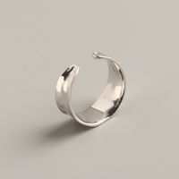 Simple Style Geometric Sterling Silver Polishing Open Ring main image 5