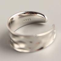 Simple Style Geometric Sterling Silver Polishing Open Ring main image 4