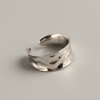 Einfacher Stil Geometrisch Sterling Silber Polieren Offener Ring main image 1