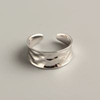Simple Style Geometric Sterling Silver Polishing Open Ring main image 3