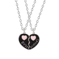 1 Pair Sweet Rainbow Heart Shape Alloy Plating Unisex Pendant Necklace sku image 5