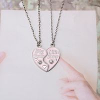1 Pair Sweet Rainbow Heart Shape Alloy Plating Unisex Pendant Necklace main image 2