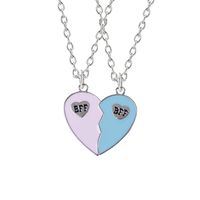 1 Pair Sweet Rainbow Heart Shape Alloy Plating Unisex Pendant Necklace sku image 11
