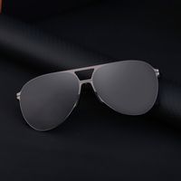 Casual Vintage Style Fashion Solid Color Nylon Toad Glasses Full Frame Men's Sunglasses main image 4