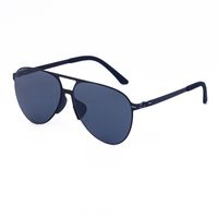 Casual Vintage Style Fashion Solid Color Nylon Toad Glasses Full Frame Men's Sunglasses main image 2