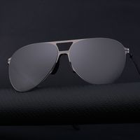 Casual Vintage Style Fashion Solid Color Nylon Toad Glasses Full Frame Men's Sunglasses main image 5