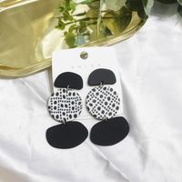 1 Pair Fashion Round Soft Clay Patchwork Women's Drop Earrings main image 3