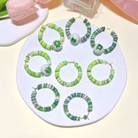 1 Pair Fashion Round Soft Clay Patchwork St. Patrick Women's Earrings main image 2