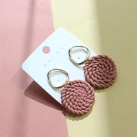 1 Pair Retro Square Patchwork Soft Clay Earrings main image 4