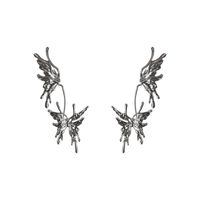 Fashion Butterfly Copper Pleated Earrings main image 4