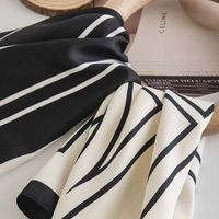 Women's Retro Stripe Polyester Silk Scarves main image 1