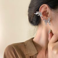 Fashion Butterfly Copper Pleated Earrings main image 2