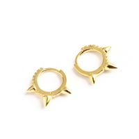 1 Pair Simple Style Solid Color Sterling Silver Inlay Rhinestones Earrings main image 3