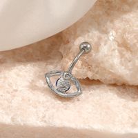 Simple Style Devil's Eye Stainless Steel Inlay Zircon Belly Ring main image 3