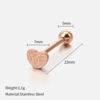 1 Piece Fashion Heart Shape Stainless Steel Plating Tongue Nail sku image 1