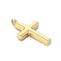 Stainless Steel 18K Gold Plated Basic Plating Cross Pendant Necklace sku image 4