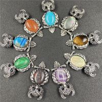 1 Piece Simple Style Owl Gem Plating Natural Stone Necklace main image 1