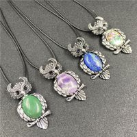 1 Piece Simple Style Owl Gem Plating Natural Stone Necklace main image 5