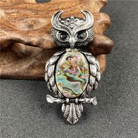 1 Piece Simple Style Owl Gem Plating Natural Stone Necklace sku image 16