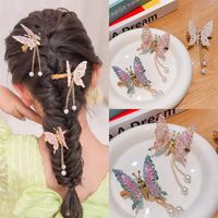 Simple Style Butterfly Alloy Rhinestone Plating Hair Clip 1 Piece main image 1