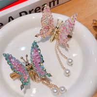 Simple Style Butterfly Alloy Rhinestone Plating Hair Clip 1 Piece main image 5