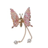 Simple Style Butterfly Alloy Rhinestone Plating Hair Clip 1 Piece main image 4