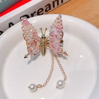 Simple Style Butterfly Alloy Rhinestone Plating Hair Clip 1 Piece sku image 1
