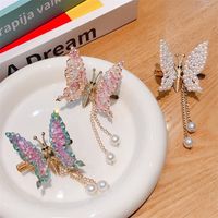 Simple Style Butterfly Alloy Rhinestone Plating Hair Clip 1 Piece main image 3